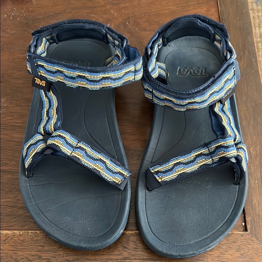 Teva Kids' Navy and Yellow Sandals size 2